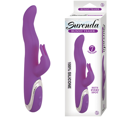 Surenda Bunny Teaser Silicone Multispeed Waterproof Clit Stimulating Vibe (Purple) | Climactic Adventures