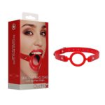Ouch Adjustable Silicone Ring Gag Red