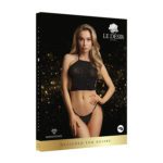 Le Desir Festive RhinestTop&Thong Blk OS