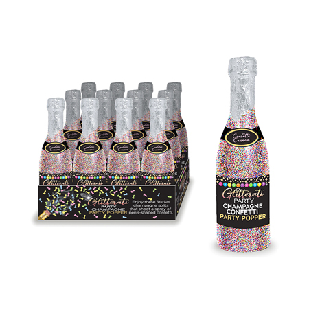 Glitterati Champagne Confetti Display of 12 | Climactic Adventures
