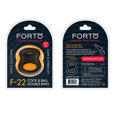 Forto F-22: Double Ring Liquid Silicone 49/55 mm Black | Climactic Adventures