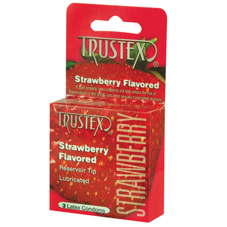 Trustex Flavored Condoms (Strawberry/3 Pack) | Climactic Adventures