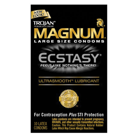 Trojan Ecstasy Magnum Condoms with UltraSmooth Lubricant | Climactic Adventures