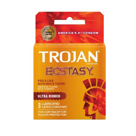 Trojan Ultra Ribbed Ecstasy (2pk) | Climactic Adventures
