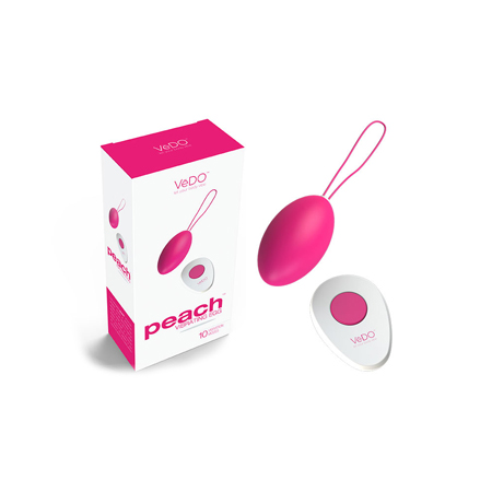 VeDO Peach Rechargeable Egg Vibe - Foxy Pink | Climactic Adventures