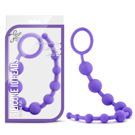 Luxe Silicone 10 Beads Anal Purple | Climactic Adventures