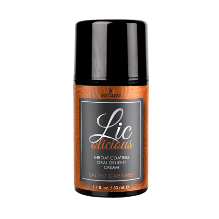 Lic-o-licious Salted Caramel Oral Delight Cream 1.7oz Bottle | Climactic Adventures