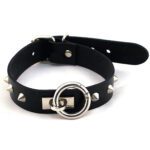 Rouge O-Ring Studded Collar Thinner Blk
