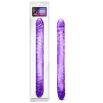 B Yours 18in Double Dildo Purple