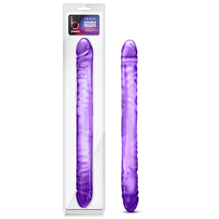 B Yours - 18in Double Dildo - Purple | Climactic Adventures