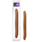 B Yours 16in Double Dildo Tan