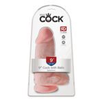 King Cock Chubby 9in Cock w/ Balls Beige