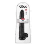 King Cock 14in Cock w/ Balls Black