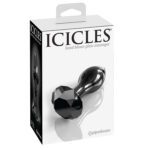 Icicles #78 Glass Plug Faceted Base Blk