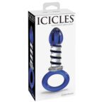 Icicles #81 Glass Juicer Dildo Blue