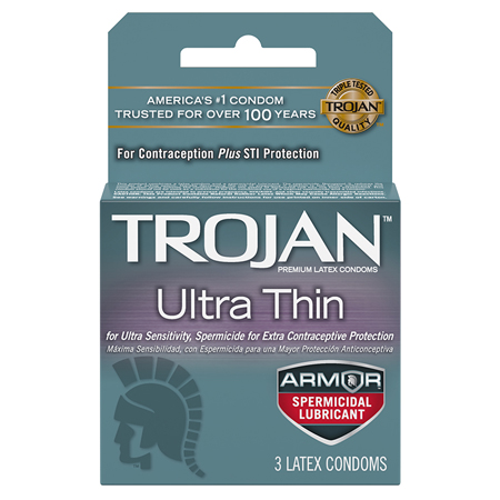 Trojan Ultra Thin Armor (Spermicidal) 3pk | Climactic Adventures
