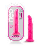 Neo 7.5in Dual Density Dildo Neon Pink