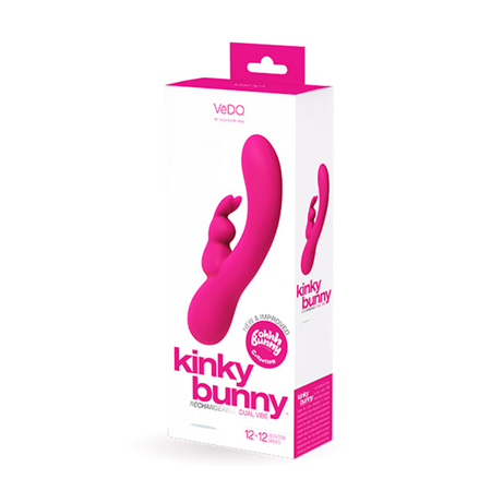 VeDO Kinky Bunny Rechargeable Rabbit Vibrator - Pretty In Pink | Climactic Adventures