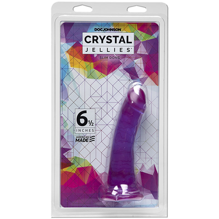 Crystal Jellies - 6.5in Slim Dong Purple | Climactic Adventures