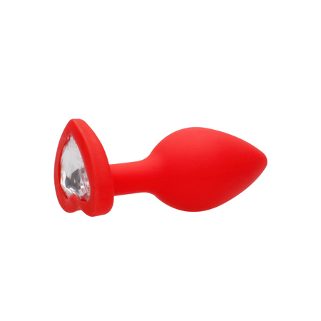 Diamond Heart Butt Plug - Large - Red | Climactic Adventures