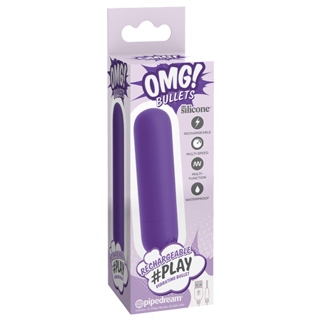 OMG! Bullets Play Rechargeable Vibrating Bullet - Purple | Climactic Adventures