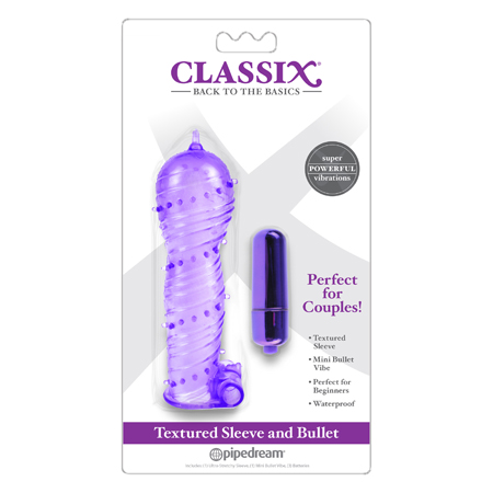 Classix Textured Sleeve & Bullet - Purple | Climactic Adventures