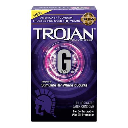 Trojan G-Spot Lubericated Latex Condom 10pk | Climactic Adventures