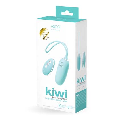 Vedo Kiwi Rechargeable Insertable Tease Me Turquise Bullet | Climactic Adventures