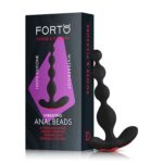 Forto Vibrating Anal Beads Plug Black