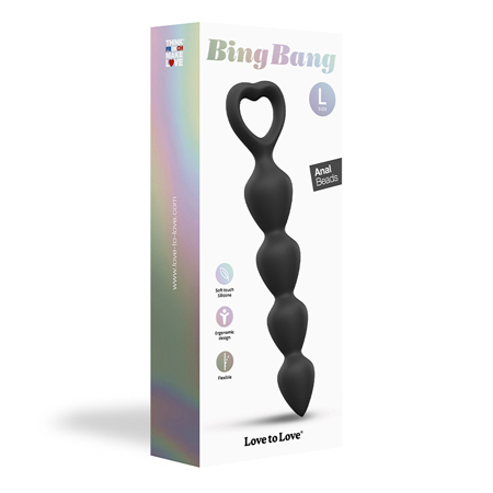 Love to Love Bing Bang Anal Beads Blk L | Climactic Adventures