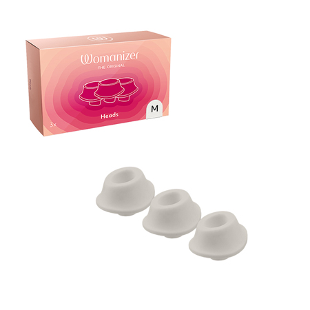 Womanizer Premium Heads Gray Medium Pack Of 3 | Climactic Adventures