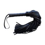 Rouge Long Leather Flogger Black W/Acces