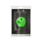 Ouch GITD Silicone Cock &Ball Sling Grn