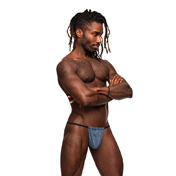 Male Power Inter-Mingle Posing Strap Blue O/S | Climactic Adventures