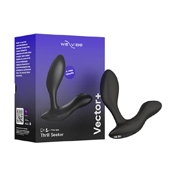 We-Vibe Vector+ Rechargeable Remote-Controlled Silicone Dual Stimulation Prostate Massager Charcoal Black | Climactic Adventures