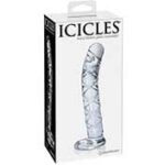Icicles #60 6.5in Glass Dildo Clear