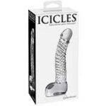 Icicles #61 6.5in Glass Dildo Clear