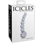 Icicles #66 4.75in Glass Dildo Clear