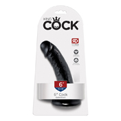 King Cock 6in Cock w/ Suction Cup Black | Climactic Adventures