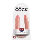 King Cock Double Trouble 5.5in Beige Med