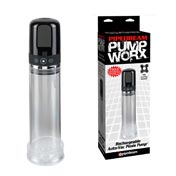 Pipedream Pump Worx Rechargeable Auto-Vac Penis Pump Clear/Black | Climactic Adventures