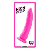 Pipedream Neon Slim 7 Realistic 7 in. Dildo With Suction Cup Pink | Climactic Adventures