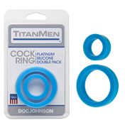 Titanmen Cock Ring Silicone Double Pk-Bl | Climactic Adventures