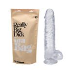 In A Bag Really Big Dick 10in Clear