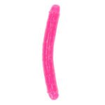Realrock GITD Double Dong 12in Neon Pink