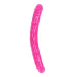 Realrock GITD Double Dong 15in Neon Pink