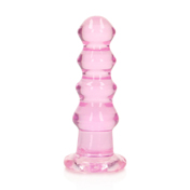 RealRock Crystal Clear Curvy 5.5 in. Dildo/Plug Pink | Climactic Adventures