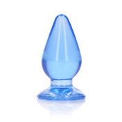 RealRock Crystal Clear 3.5 in. Anal Plug Blue | Climactic Adventures