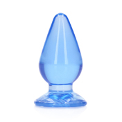RealRock Crystal Clear 4.5 in. Anal Plug Blue | Climactic Adventures