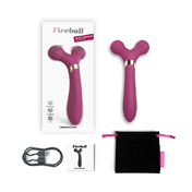 Love to Love Fireball Rechargeable Dual Ended Silicone Body Massager & Vibrator Plum Star | Climactic Adventures